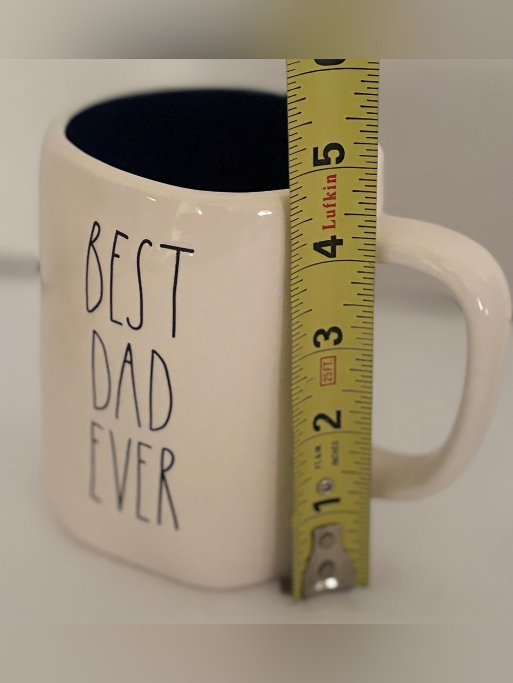 Rae Dunn “BEST DAD EVER” "SIMPLY THE BEST" creamy white ceramic 2 Piece mug Set - Picture 7 of 10